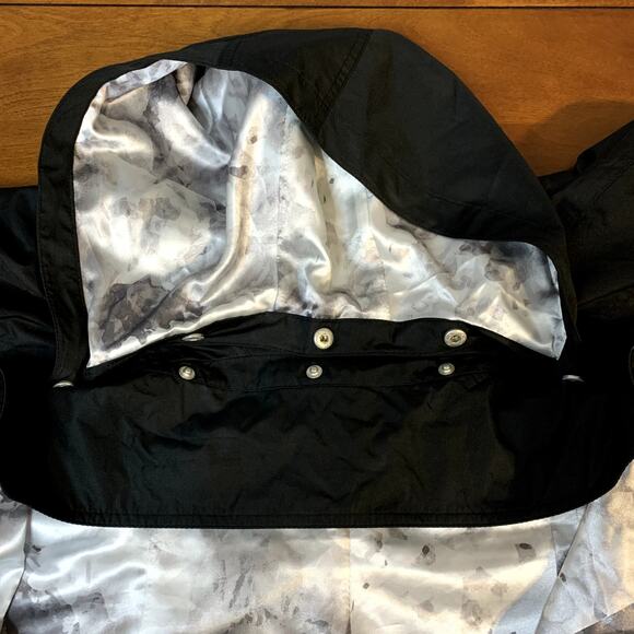 Dennis Basso Anorak Jacket water resistant w/detachable hood, Black Size XXS - Picture 5 of 10